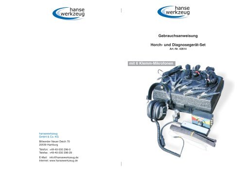 und DiagnosegerÃ¤t-Set mit 6 Klemm-Mikrofonen - hansewerkzeug