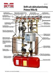 Drift och skÃ¶tselanvisning Primex Villa IQ - Metro Therm AB