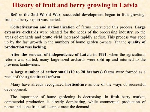 Stone fruit production in Latvia - Cost 873