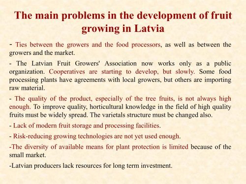 Stone fruit production in Latvia - Cost 873