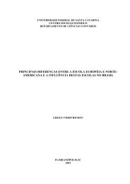 principais diferenças entre a escola européia e norte - UFSC