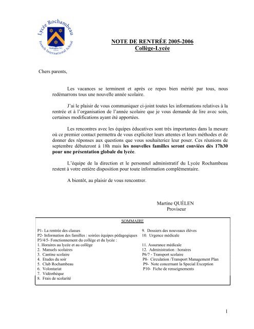 télécharger toute cette note en - Lycée Rochambeau