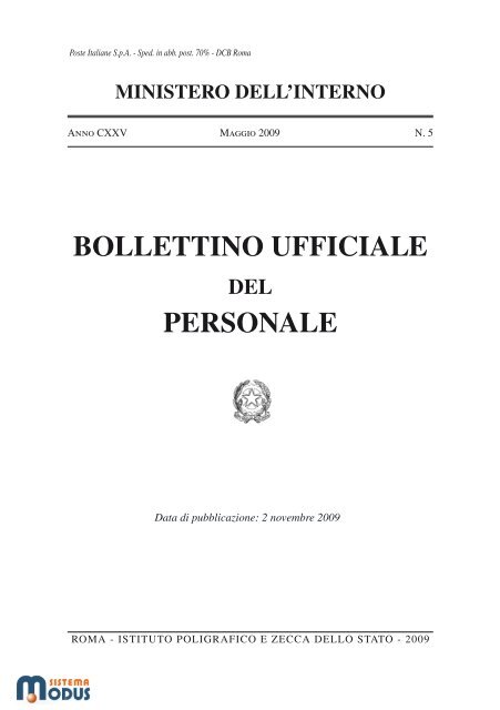 bollettino ufficiale personale - Ruoli di Anzianità - pubblicazioni ...