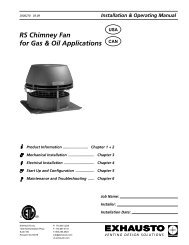 RS Chimney Fan for Gas & Oil Applications - Enervex