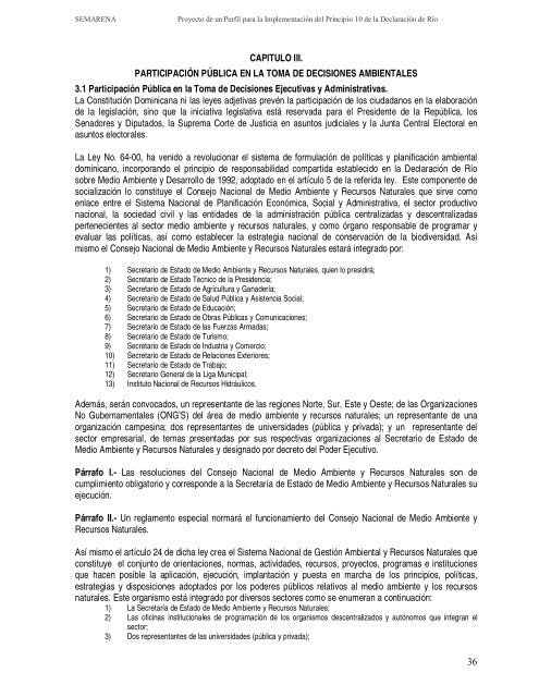 Perfil Nacional sobre Capacidades Nacionales para la ...