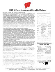 2003-04 Men's Swimming and Diving Final ... - UWBadgers.com