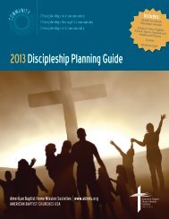 2013 Discipleship Planning Guide - American Baptist Home Mission ...