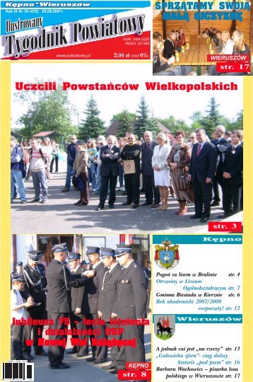 Uczcili PowstaÅcÃ³w Wielkopolskich - Tygodnik powiatowy