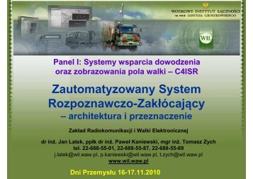 ModuÅ Operacyjny - Wojskowy Instytut ÅÄcznoÅci