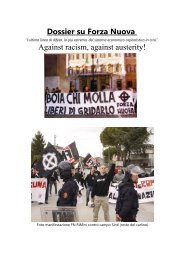Dossier su Forza Nuova Against racism, against ... - Global Project