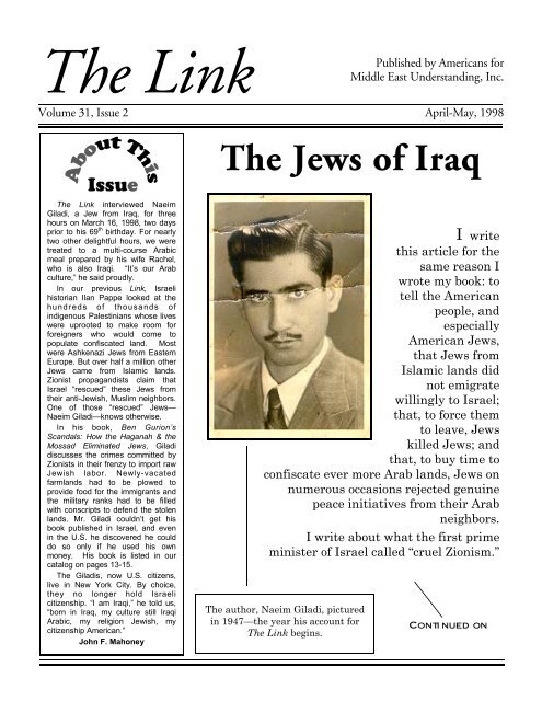 The Link - Americans for Middle East Understanding