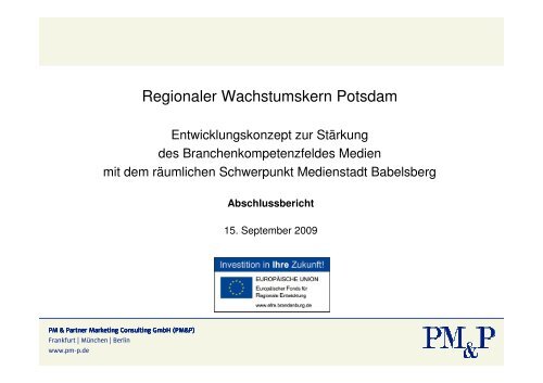 Regionaler Wachstumskern Potsdam - Ministerium für Wirtschaft ...
