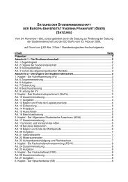 satzung der studierendenschaft - AStA der Europa-UniversitÃ¤t Viadrina