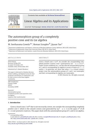 The automorphism group of a completely positive cone and its Lie ...