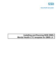 Installing and Running NHS ONEL Mental Health LTC template for ...