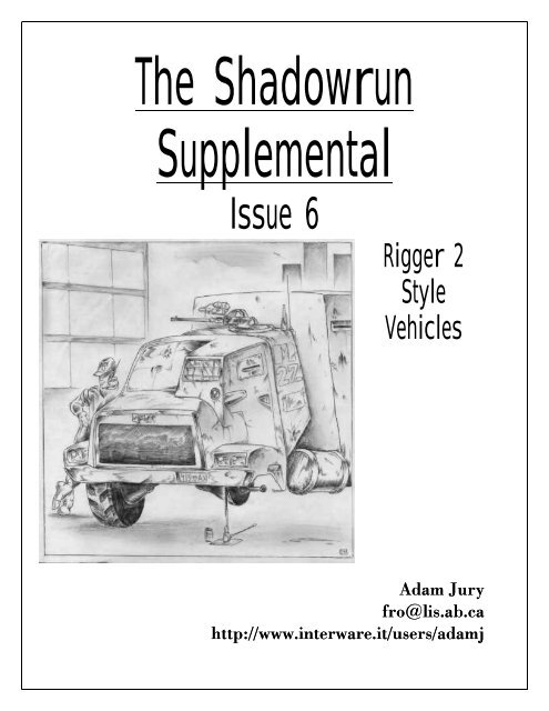 The Shadowrun Supplemental #6 R2 Vehicles