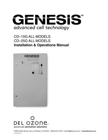 Genesis CD-15G/25G - DEL Ozone