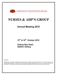 Annual Meeting 2008 - Haematology Association of Ireland