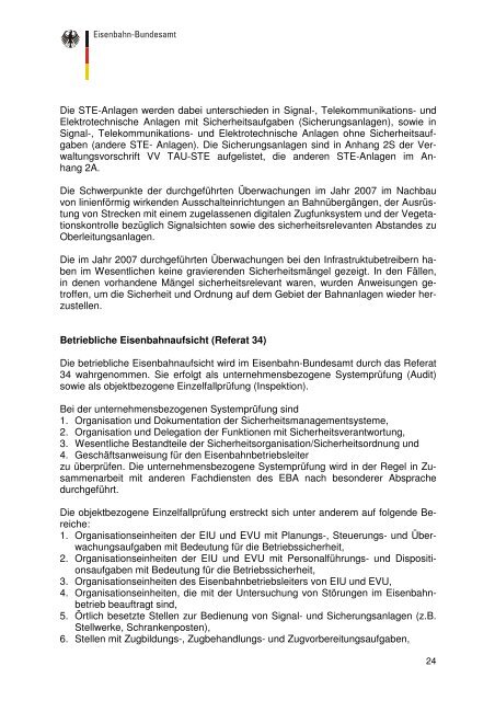 Bericht des Eisenbahn-Bundesamts - ERA - Europa