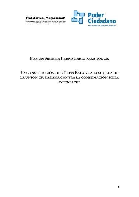 informe tren bala resumen ejecutivo 28-08-08 - Poder Ciudadano