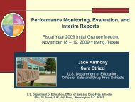 Performance Monitoring, Evaluation, and Interim Reports