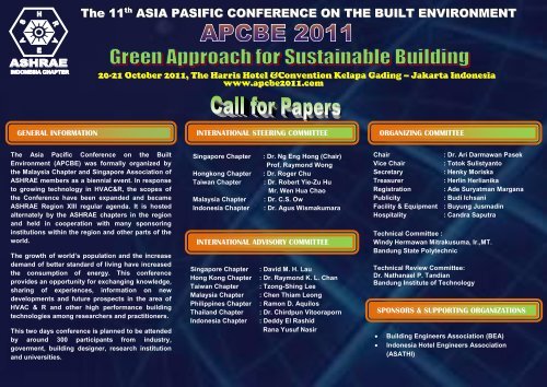 The 11 tthh ASIA PASIFIC CONFERENCE ON THE BUILT ...