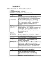 NEUROLOGIA PRINCIPAIS MOTIVOS DE ENCAMINHAMENTO A ...