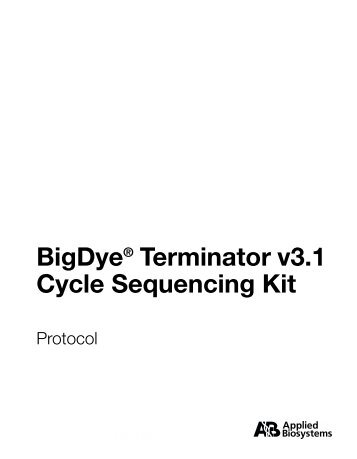BigDyeÂ® Terminator v3.1 Cycle Sequencing Kit