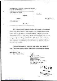 complaint filed by Tara Lipton in March 2010 - NY Business Divorce