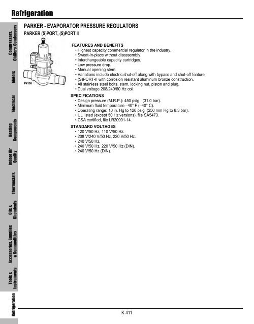 PAGE K402-K418 - PRESSURE REGULATING VALVES - Totaline