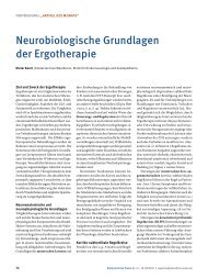 Neurobiologische Grundlagen der Ergotherapie
