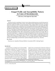 Fungal Profile and Susceptibility Pattern in Cases ... - OpenMED@NIC