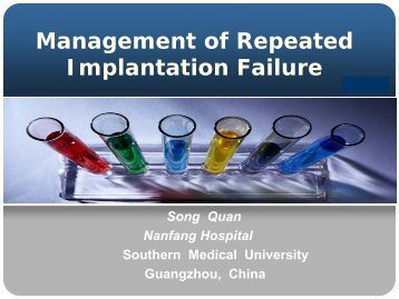 Management of Repeated Implantation Failure