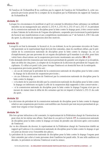 annuaire de la ffhb 2011/2012