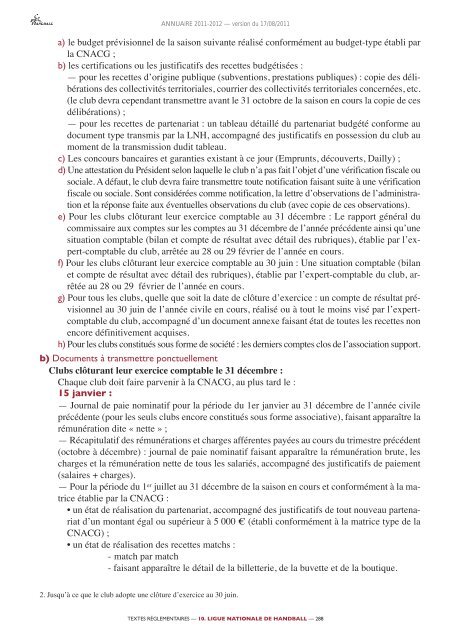 annuaire de la ffhb 2011/2012