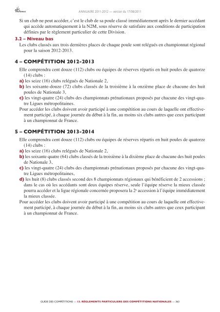 annuaire de la ffhb 2011/2012