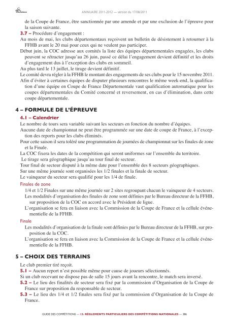 annuaire de la ffhb 2011/2012