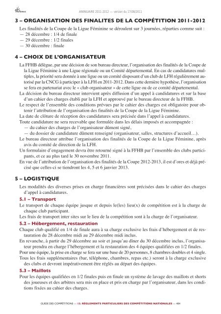 annuaire de la ffhb 2011/2012