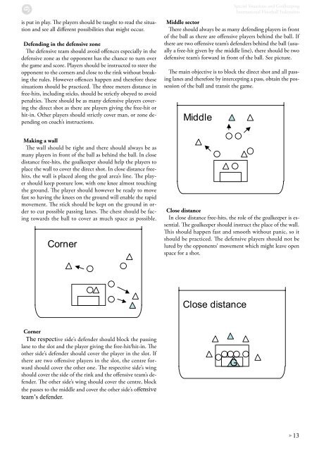 SpEcIAL SITUATIONs AND GOALkEEpING - Wellington Floorball