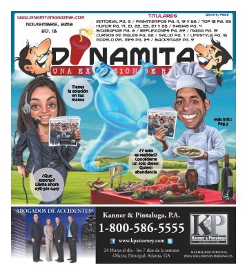 Noviembre, 2012 Ed. 13 Titulares - Dinamita Magazine