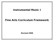 Instrumental Music I - Arkansas Department of Education