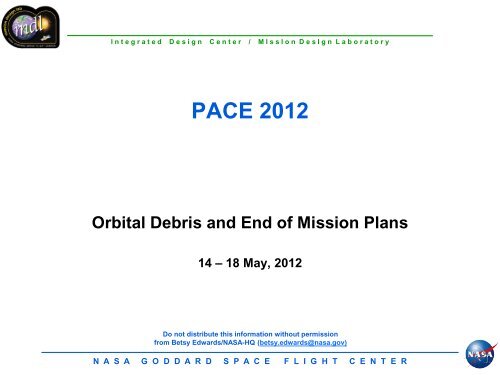 Orbital Debris - NASA Earth Science Decadal Survey Studies