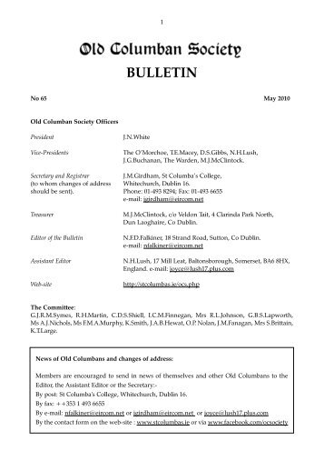 Bulletin LATEST 2010 - St. Columba's College