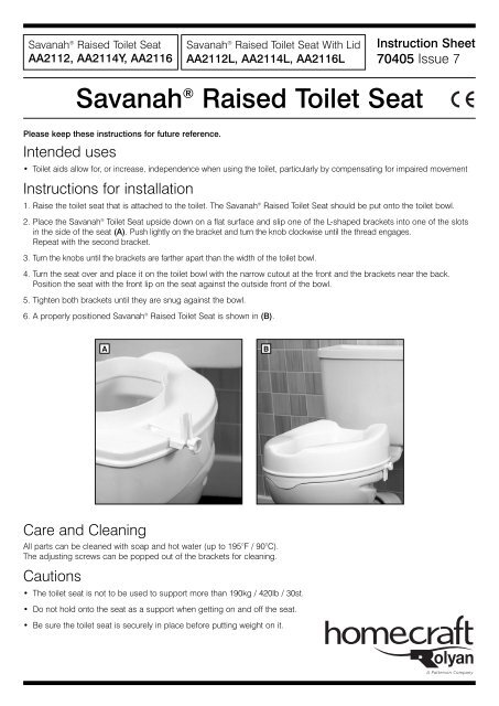 70405(0605) Is7 savanah Toilet Seat - Clearwell Mobility