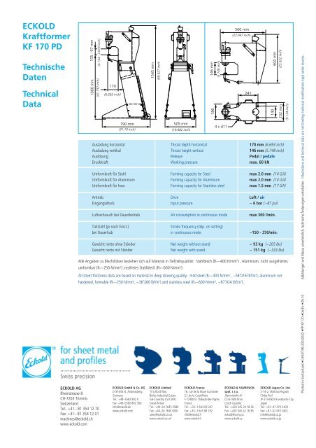 ECKOLD Kraftformer KF 170 PD