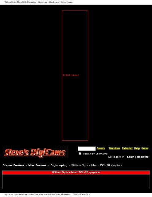 William Optics 24mm DCL-28 eyepiece - Digiscoping - Misc Forums ...