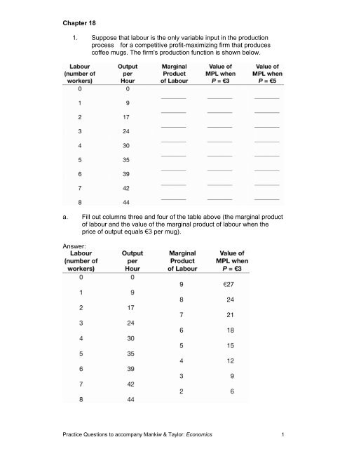 Fill out columns three and four of the table above