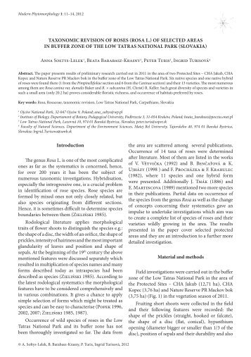 Taxonomic revision of Roses NAPANT.pdf - ResearchGate