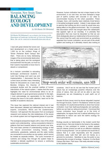 Download November 2005 Issue - Malaysian Institute of Planners