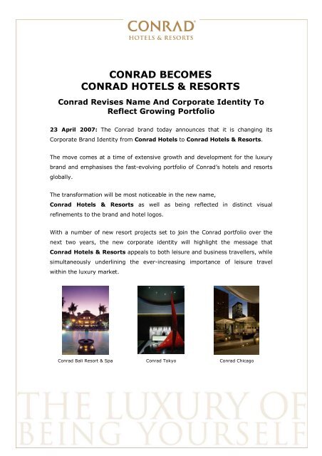 Conrad Hotels & Resorts rebrand - FINAL - Hilton